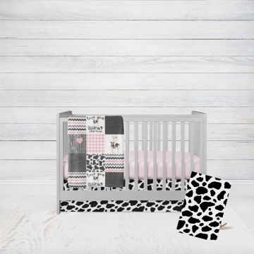 Cow Print Crib Bedding Set, 4 - Piece Set #2 - The Creative Raccoon