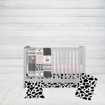 Cow Print Crib Bedding Set, 5 - Piece Set #2 - The Creative Raccoon