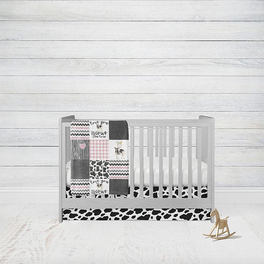 Cow Print Mini Crib Bedding 2 - Piece Set #2 - The Creative Raccoon