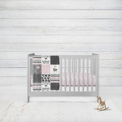 Cow Print Mini Crib Bedding Set, 2 - Piece Set - The Creative Raccoon