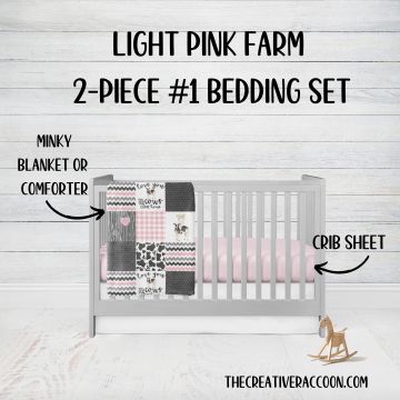 Cow Print Mini Crib Bedding Set, 2 - Piece Set - The Creative Raccoon