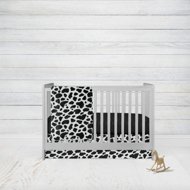Cow Print Minky Baby Blanket & Cow Print Crib Set - The Creative Raccoon