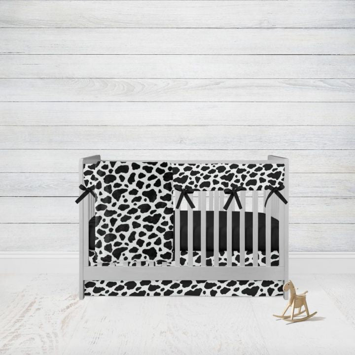 Cow Print Minky Baby Blanket & Cow Print Crib Set - The Creative Raccoon