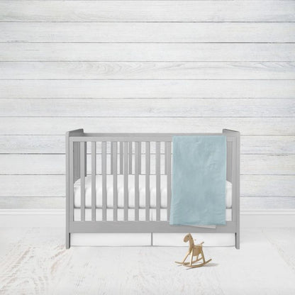 Crib Bedding 5 - Piece Set, Crib Comforter, Crib Rail Protector, Aqua Nursery - The Creative Raccoon