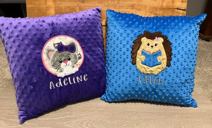 Hedgehog Pillow Cover, Embroidered Throw Pillows - The Creative Raccoon