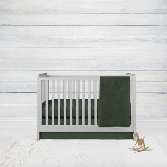 Hunter Green Baby Bedding 3 - Piece Set - The Creative Raccoon