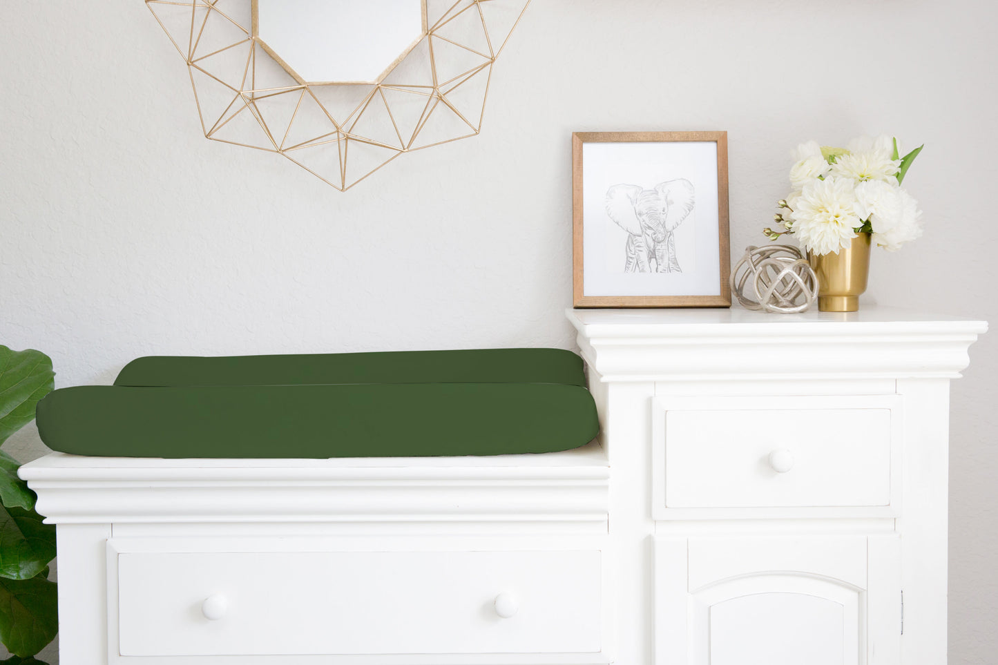 pine green changing pad cover