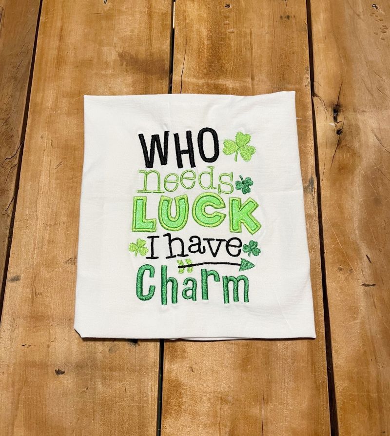 Kids St Patrick Day Shirt, Who Needs Luck I Have Charm, Shamrock Shirt Toddler - The Creative Raccoon
