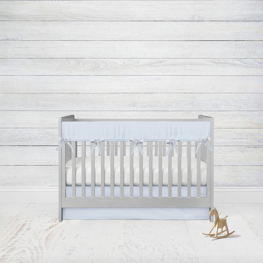 Light Blue Mini Crib Bedding - The Creative Raccoon