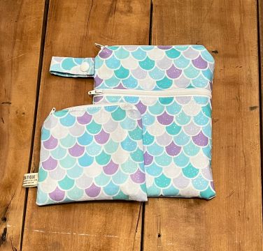 Mermaid Scale Bag, Weg Bag for Reusable Pads, Bag for Period Care Products - The Creative Raccoon