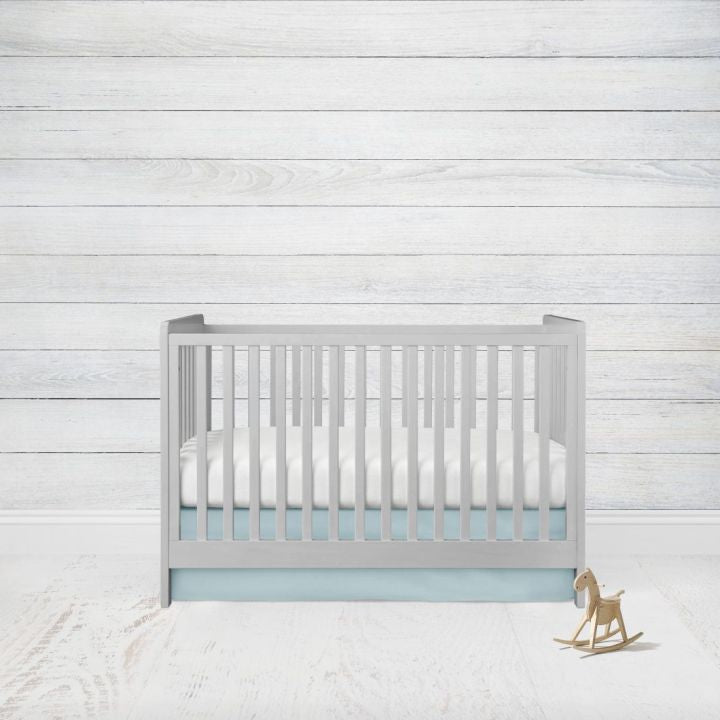 Mini Crib Bedding Sets, Crib Rail Cover Fitted Crib Sheet Aqua Nursery - The Creative Raccoon