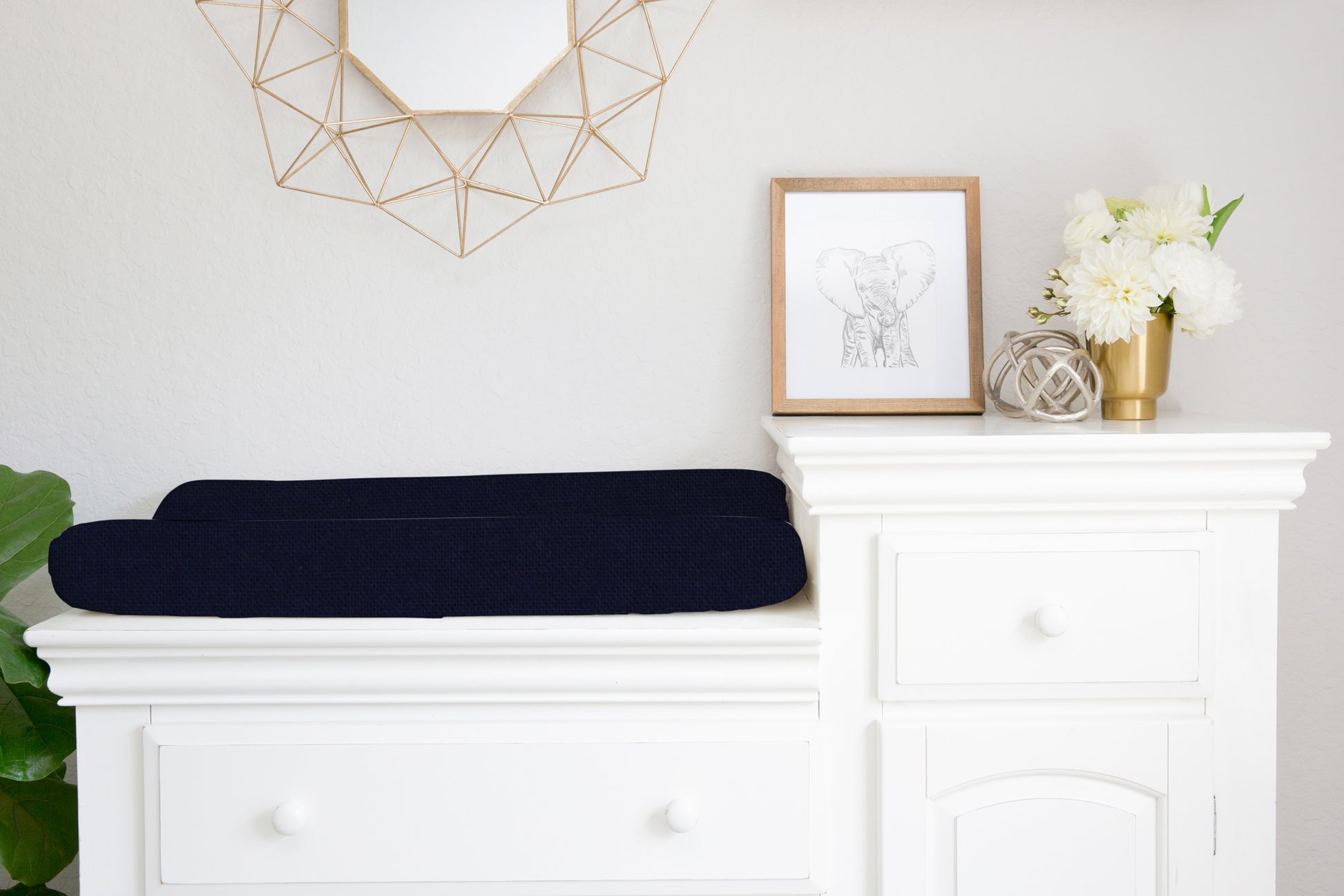 navy changing pad cover