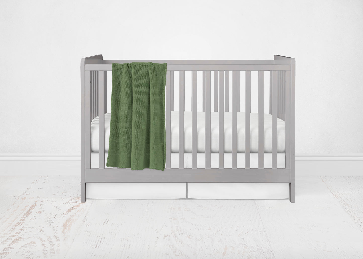 pine green crib blanket