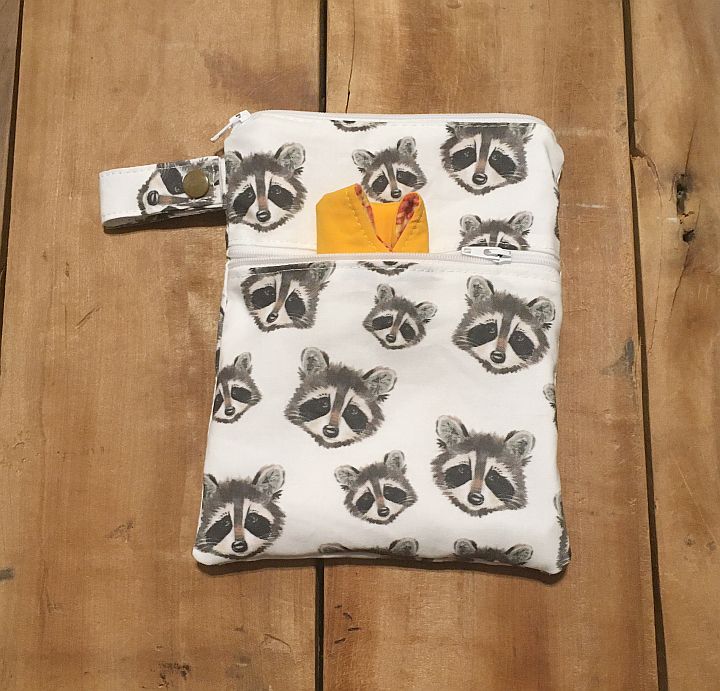 Raccoon Bag for Women Waterproof. Wet Dry Bag for Feminine Products - The Creative Raccoon