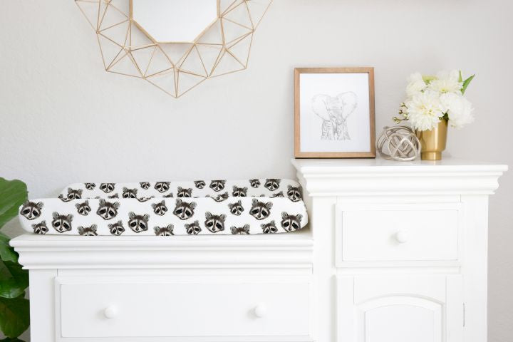 Raccoon Changing Pad Cover - The Creative Raccoon