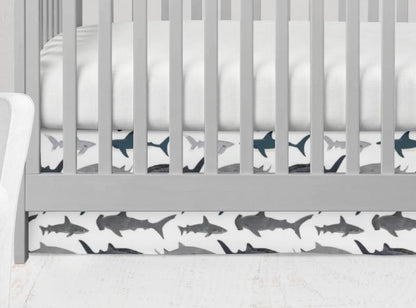 Shark Crib Skirt, Nautical Nursery