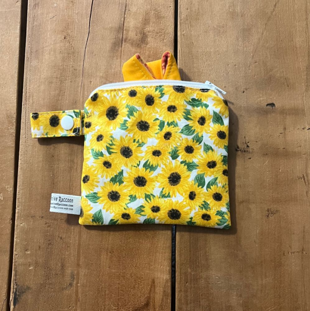 Sunflower Bag, Wet Dry Bag, Bags for Feminine Products - The Creative Raccoon