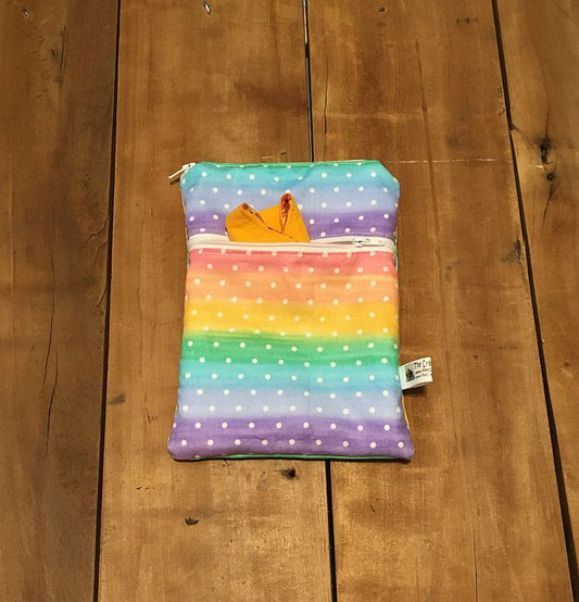 Wet Bag for Reusable Pads, Period Bag for Girls, Rainbow Bag for Girls - The Creative Raccoon