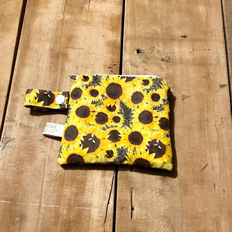 Wet Dry Bag, Period Bag, Travel Pouch, Sunflower Bag - The Creative Raccoon