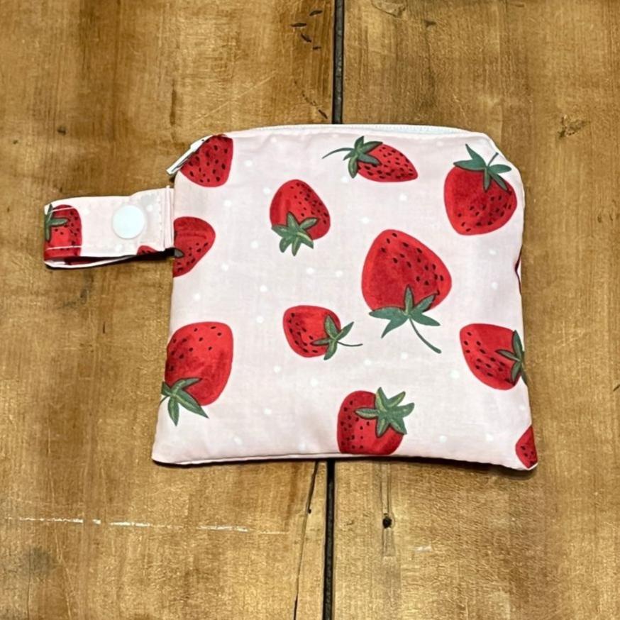 Wet Dry Bag, Period Pouch, Strawberry Bag - The Creative Raccoon