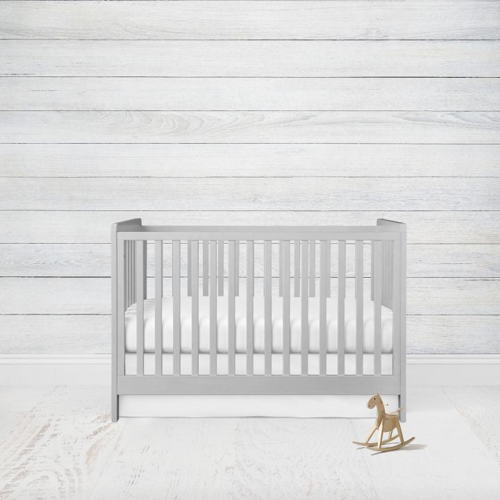 White Crib Bedding Set Baby, Gender Neutral Nursery - The Creative Raccoon