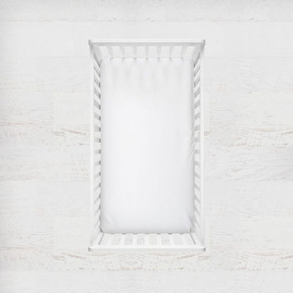 white crib sheet, white crib bedding - The Creative Raccoon