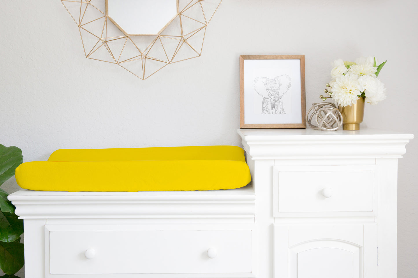 yellow changing pad cover