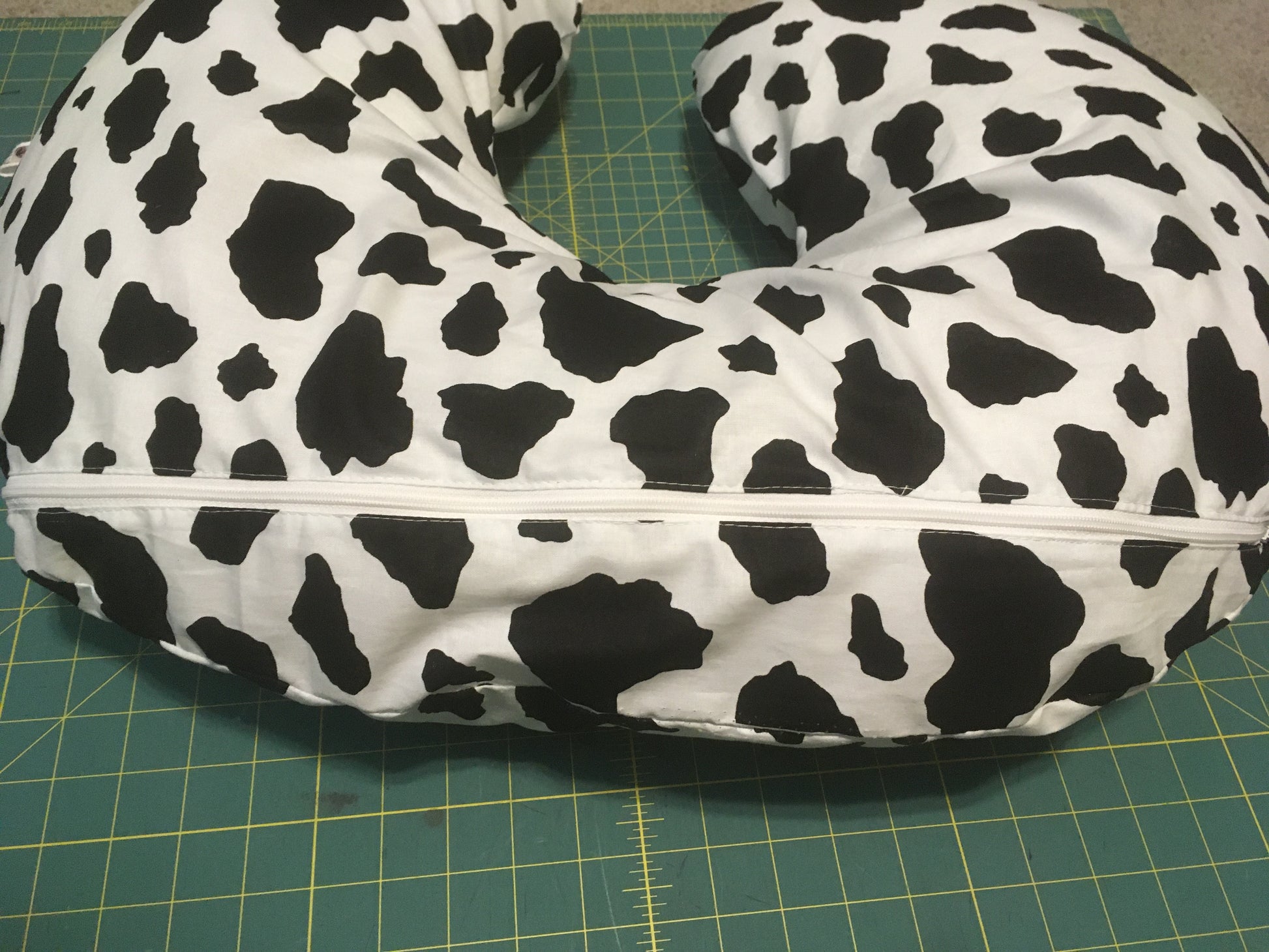back of cow nursing pillow cover