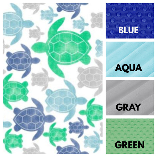 MINKY COLORS AVAILABLE FOR THE BACK OF THE SEA TURTLE BLANKET