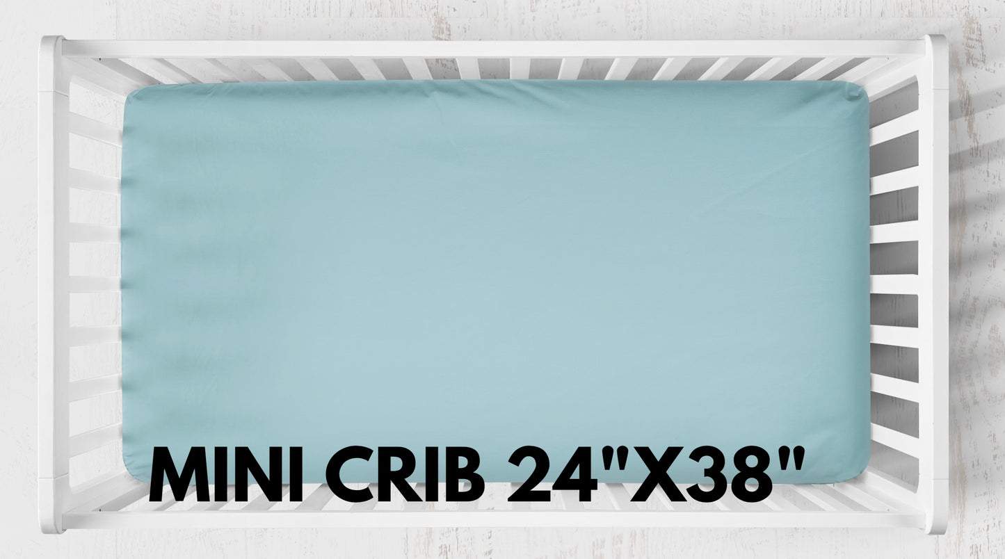 aqua crib sheet 24"x38"