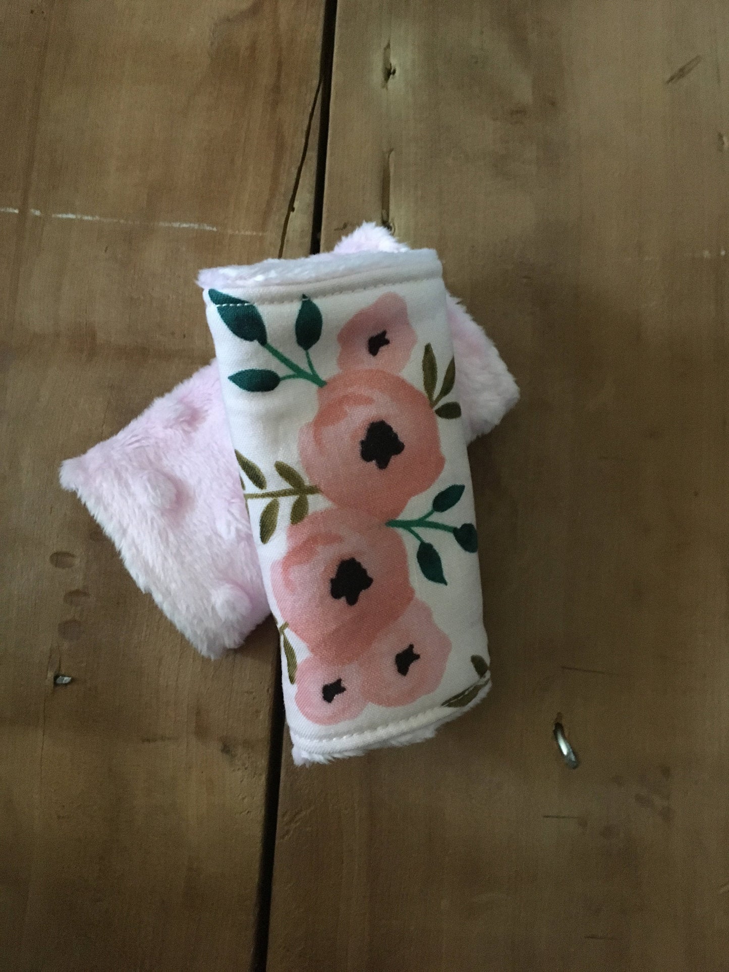 Pink Floral Seat Belt Covers for Kids, Gift for Toddler Girls
