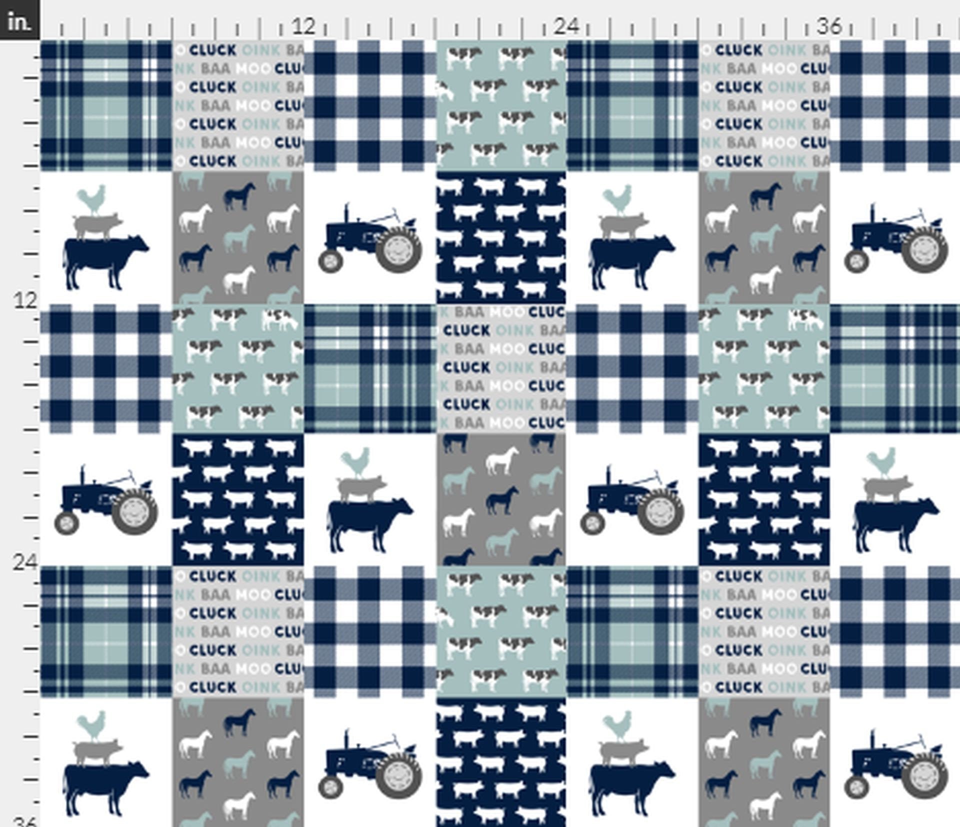 navy tractor fabric