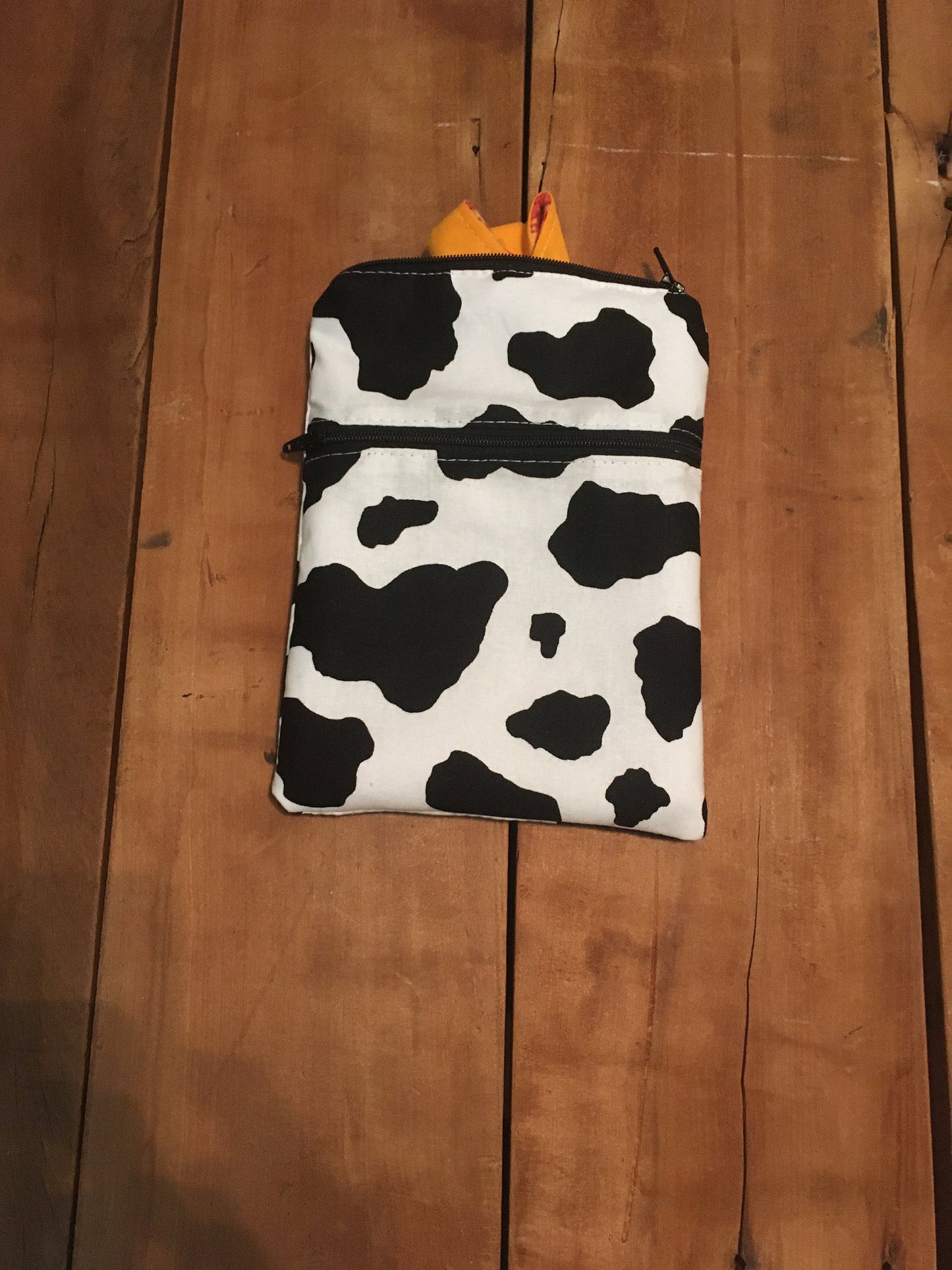black and white cow wet dry bag