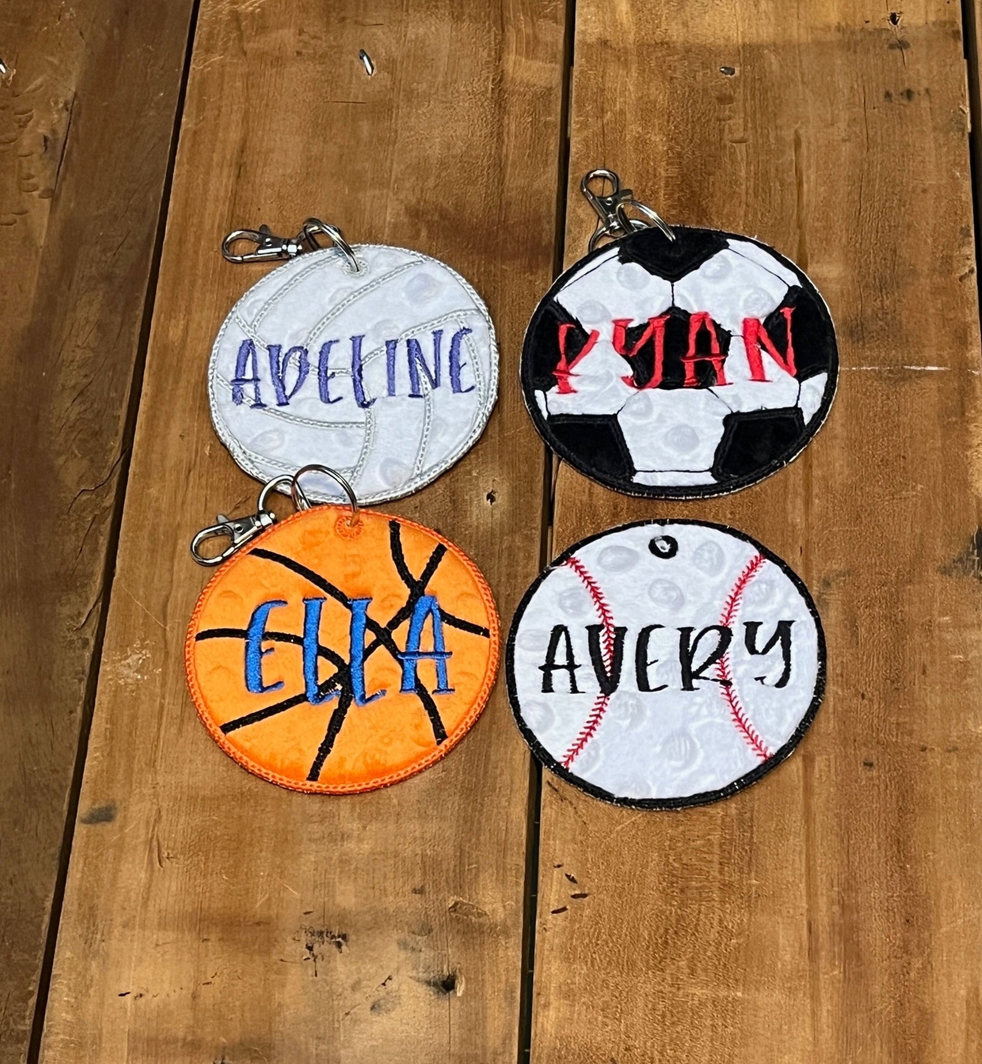 examples of all the sports bag tags
