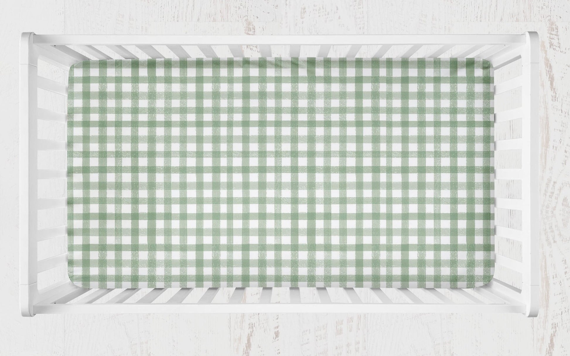 sage green crib sheet, available in standard crib & mini crib